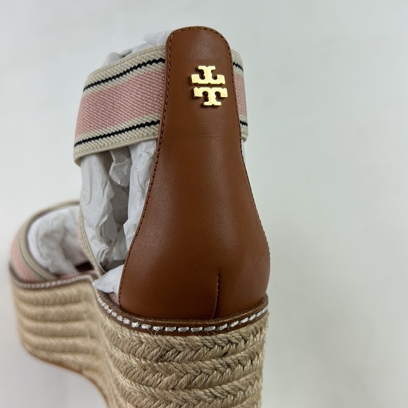 New in box TORY BURCH Frieda Espadrille blush Platform sandals - Picture 5 of 7